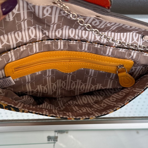 💚Jennifer Lopez Animal Print Shoulder Bag with Chain - Picture 5 of 5